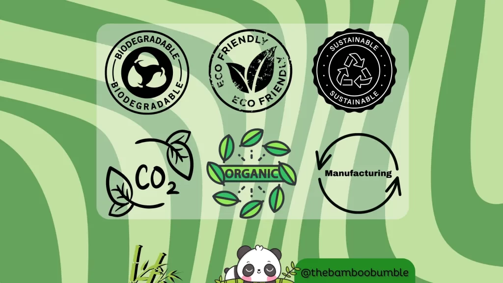Bamboo lyocell and environmentally friendly logos