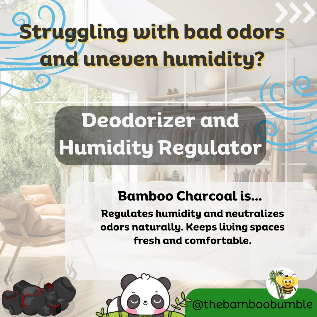 8 top benefits for bamboo charcoal - deodorizer and humidity regulator