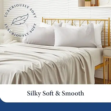 Cosy House Collection Luxury Bamboo Sheets - Blend of Rayon Derived from Bamboo amazon product image