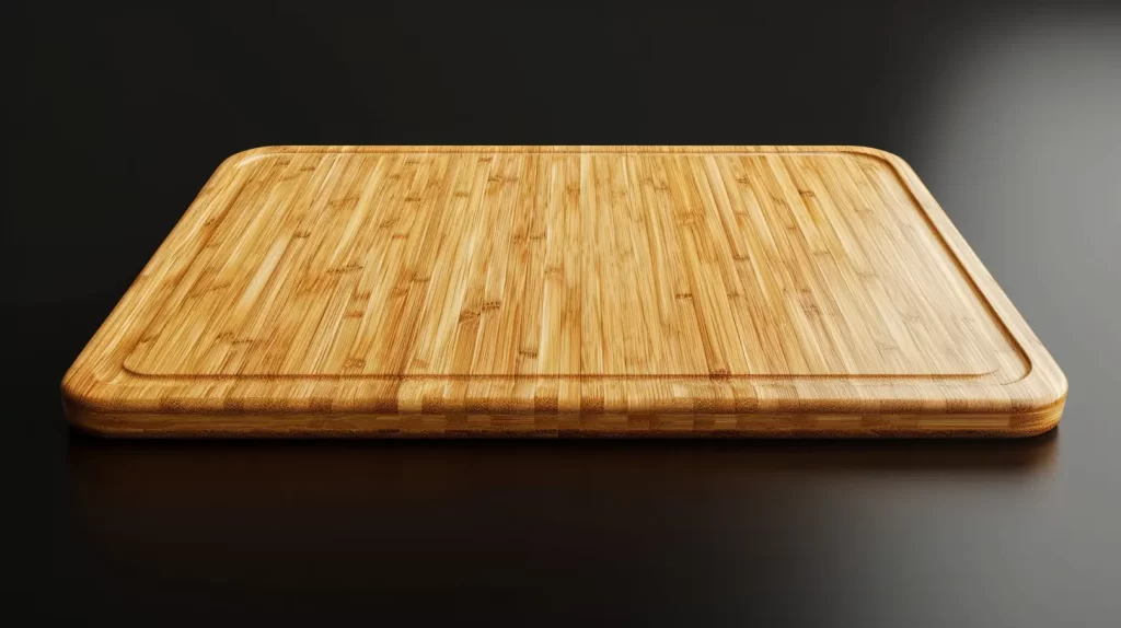 a pristine bamboo cutting board that has been well maintained