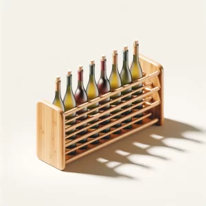 featured image - a bamboo wine rack with several bottles of wine image